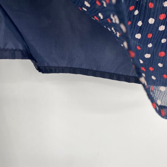 Vineyard Vines Top Women’s 6 Silk Polka Dot Preppy Coastal Feminine Romantic - Picture 5 of 8